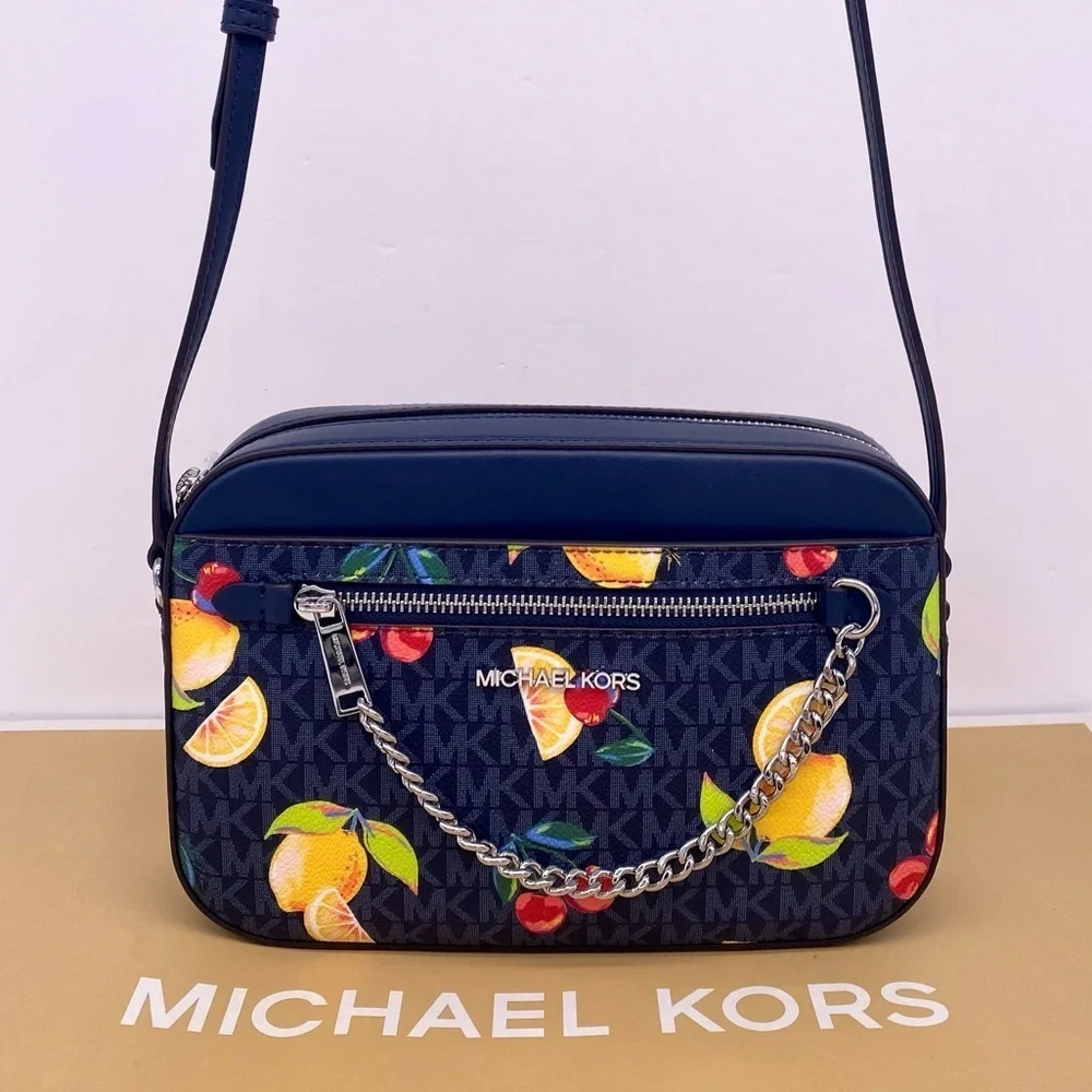 Michael Kors LG EW Crossbody Bag and Bifold Corner Zip  Medium Wallet